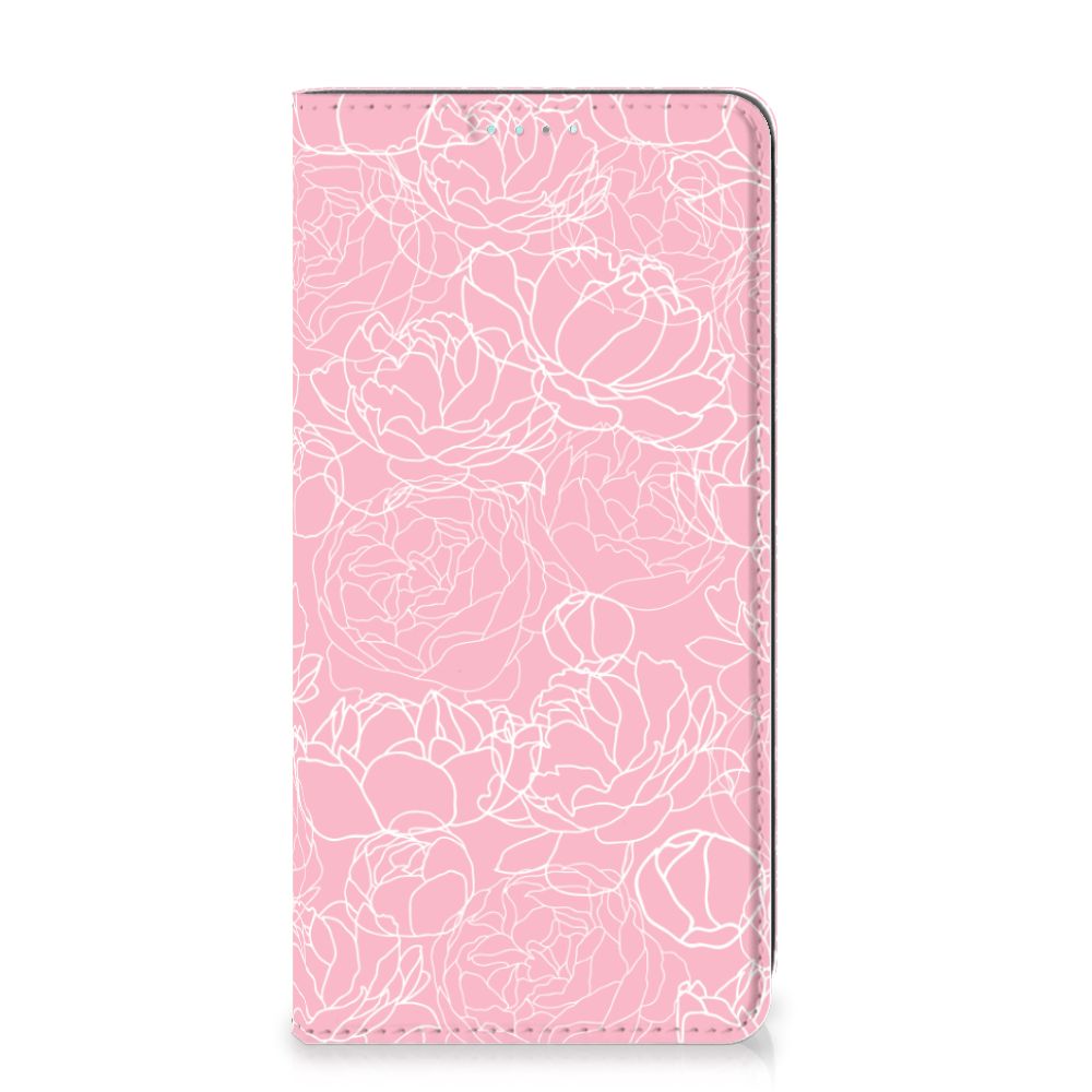 Samsung Galaxy A41 Smart Cover White Flowers - B2C Telecom
