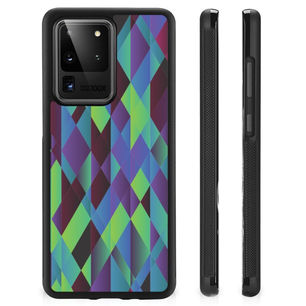 Samsung Galaxy S20 Ultra Grip Case Abstract Green Blue B2C Telecom