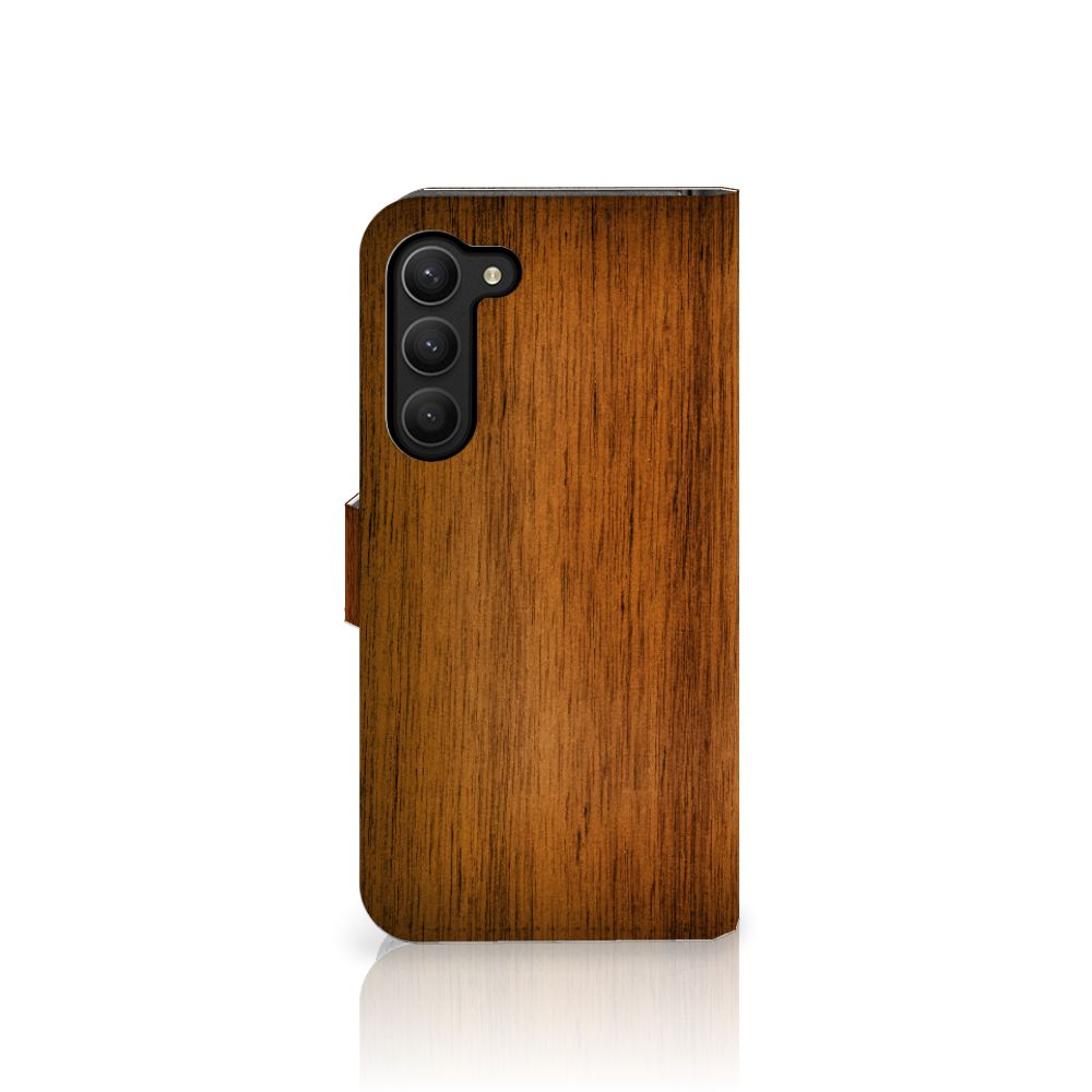 Samsung Galaxy S23 Plus Book Style Case Donker Hout