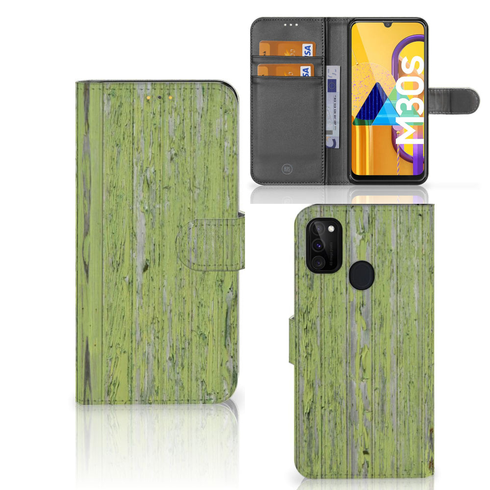 Samsung Galaxy M21 | M30s Book Style Case Green Wood