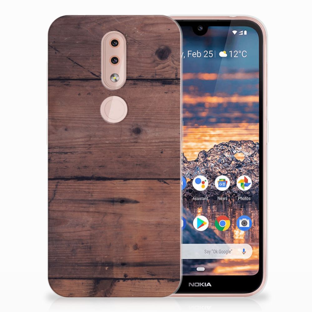 Nokia 4.2 Bumper Hoesje Old Wood