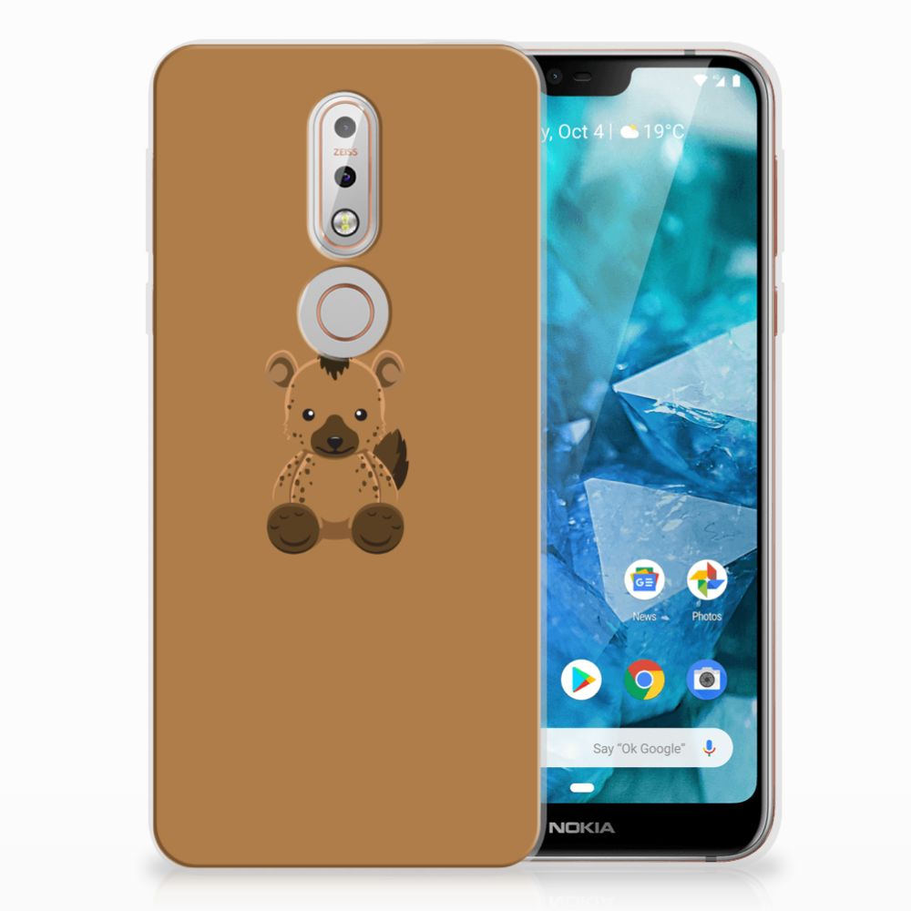 Nokia 7.1 Telefoonhoesje met Naam Baby Hyena