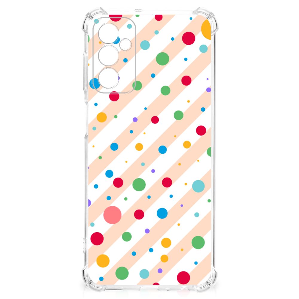 Samsung Galaxy M13 4G | M23 Doorzichtige Silicone Hoesje Dots B2C Telecom