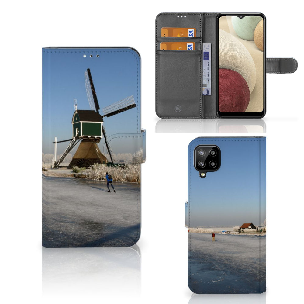 Samsung Galaxy A12 Flip Cover Schaatsers