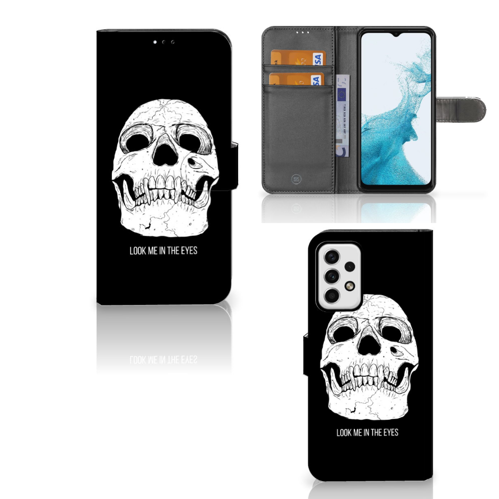 Telefoonhoesje met Naam Samsung Galaxy A23 Skull Eyes