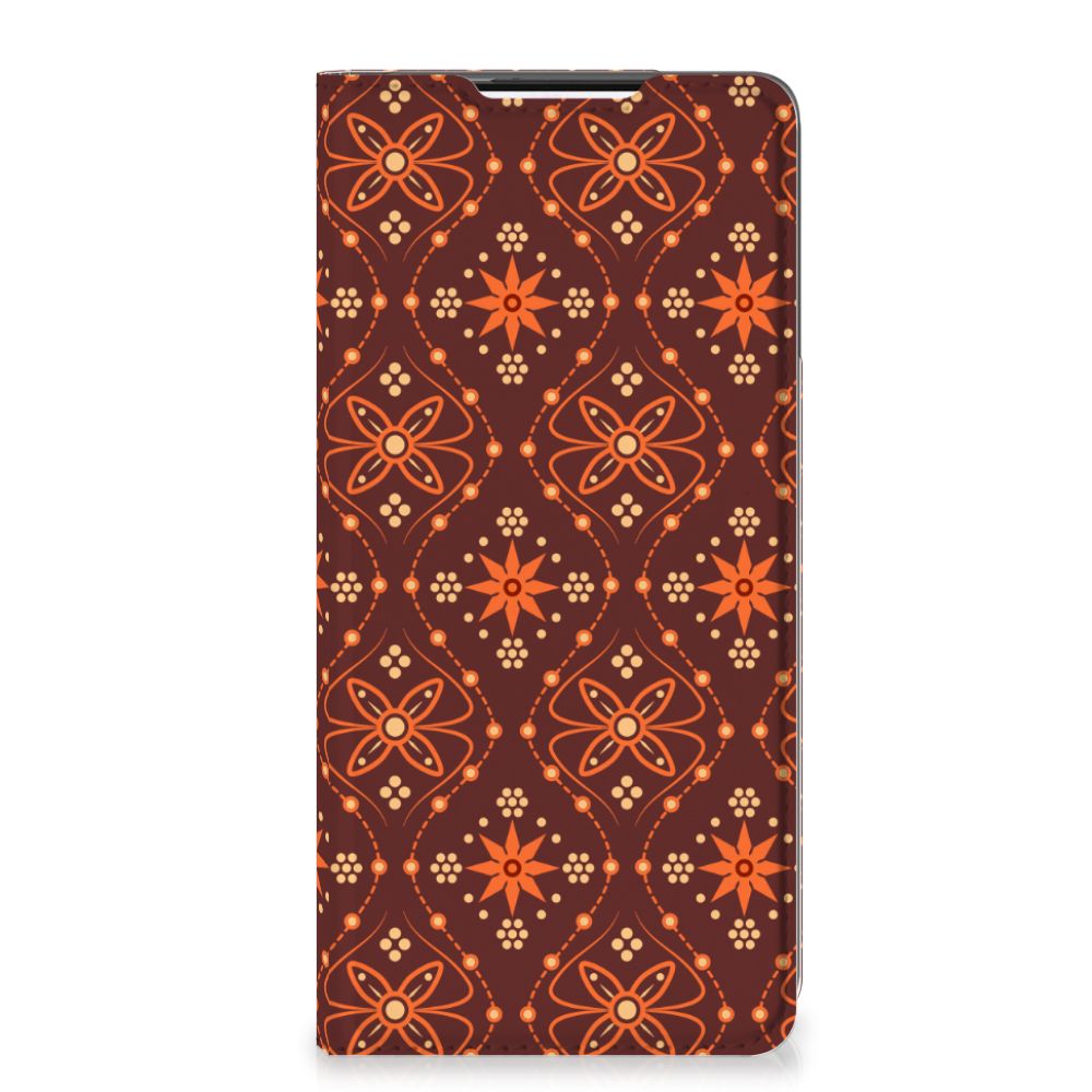 Samsung Galaxy S21 Plus Hoesje met Magneet Batik Brown - B2C Telecom