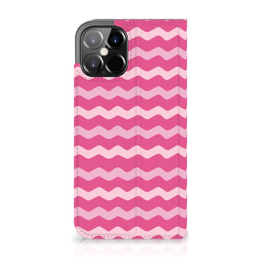 iPhone 12 Pro Max Hoesje met Magneet Waves Pink - B2C Telecom
