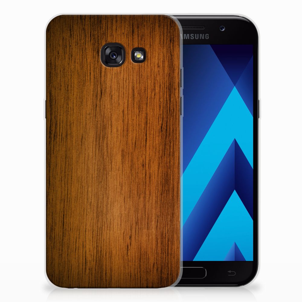 Samsung Galaxy A5 2017 Bumper Hoesje Donker Hout