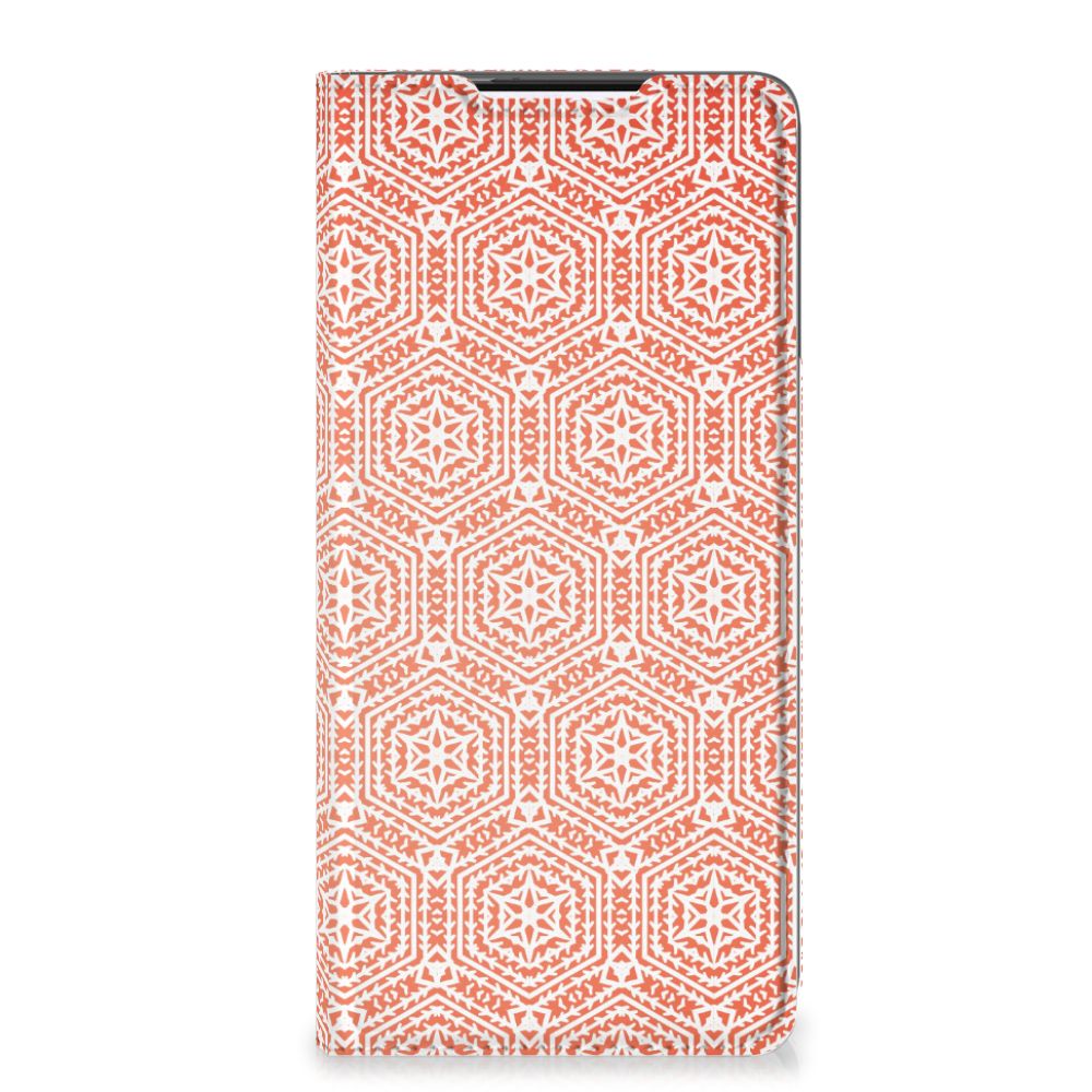 Samsung Galaxy S21 Plus Hoesje met Magneet Pattern Orange - B2C Telecom