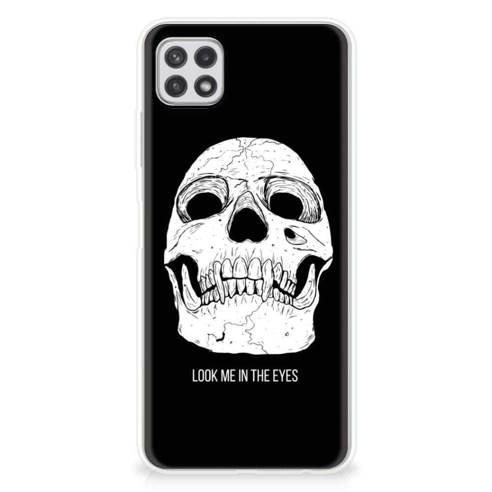 Silicone Back Case Samsung Galaxy A22 5G Skull Eyes B2C Telecom