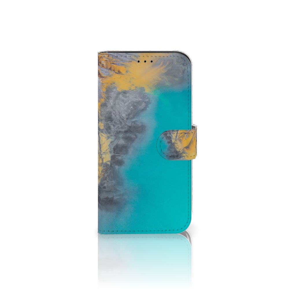 iPhone 13 Pro Bookcase Marble Blue Gold