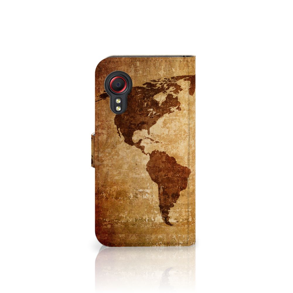 Samsung Galaxy Xcover 5 Flip Cover Wereldkaart