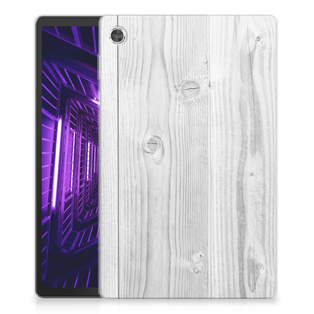 Lenovo Tab M10 Plus Silicone Tablet Hoes White Wood - B2C Telecom