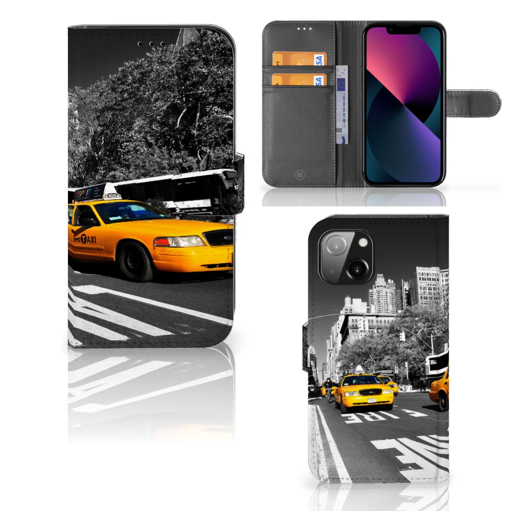 Apple iPhone 13 Flip Cover New York Taxi