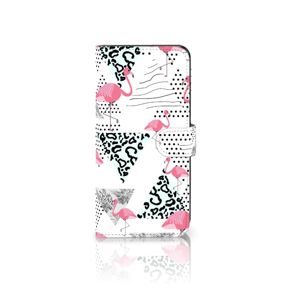 Motorola Edge 30 Pro Telefoonhoesje met Pasjes Flamingo Triangle