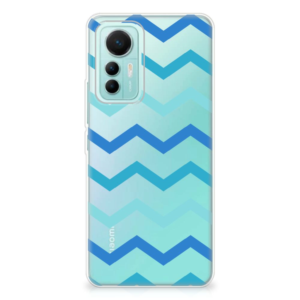 Xiaomi 12 Lite TPU bumper Zigzag Blauw B2C Telecom