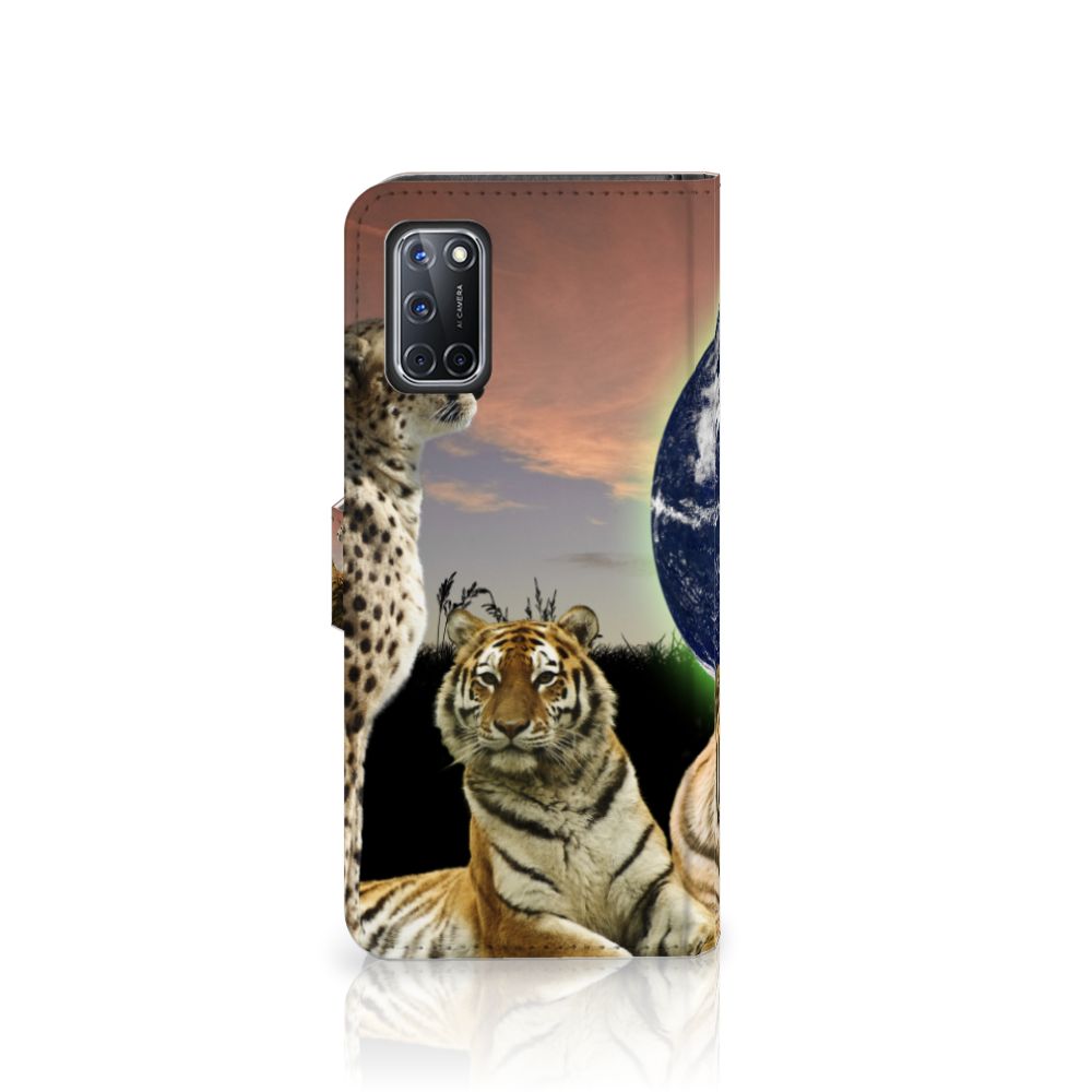 OPPO A72 | OPPO A52 Telefoonhoesje met Pasjes Roofdieren