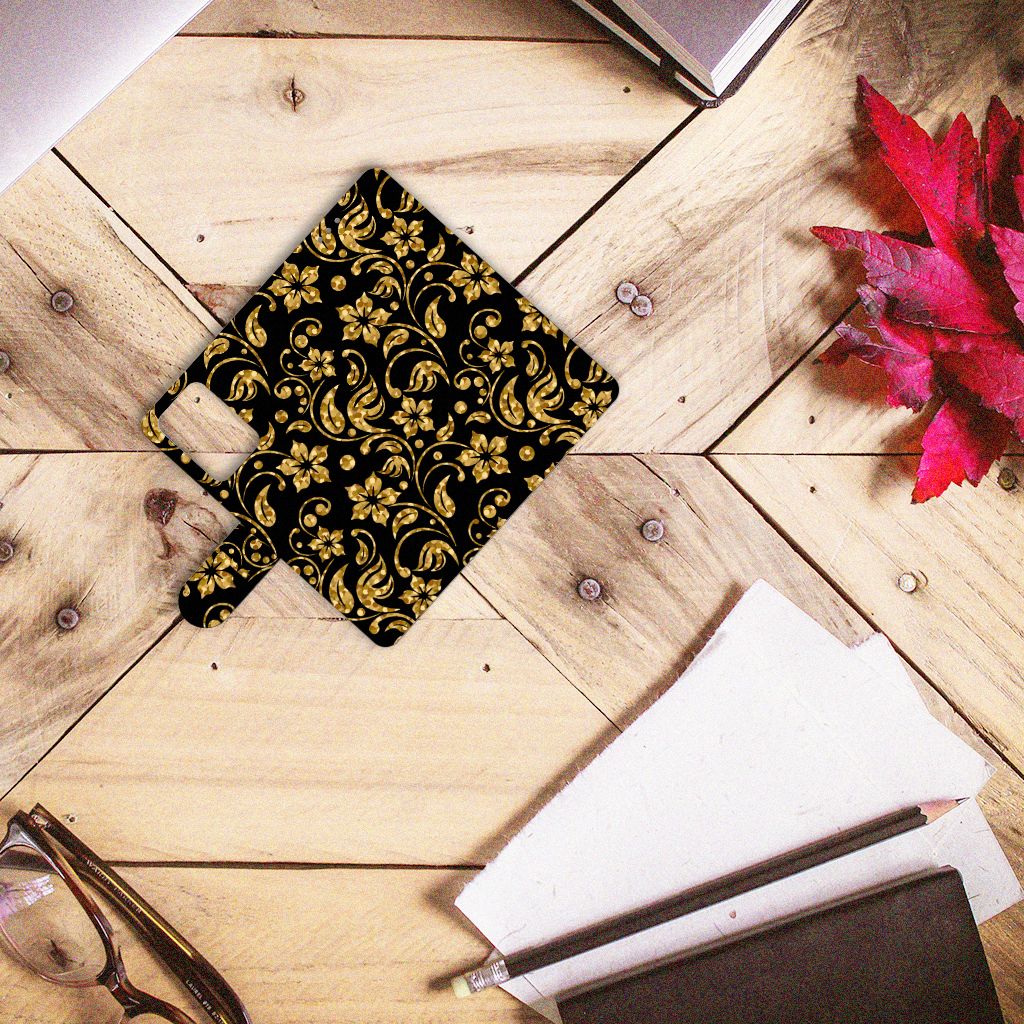 Xiaomi Redmi Note 10 Pro Hoesje Gouden Bloemen