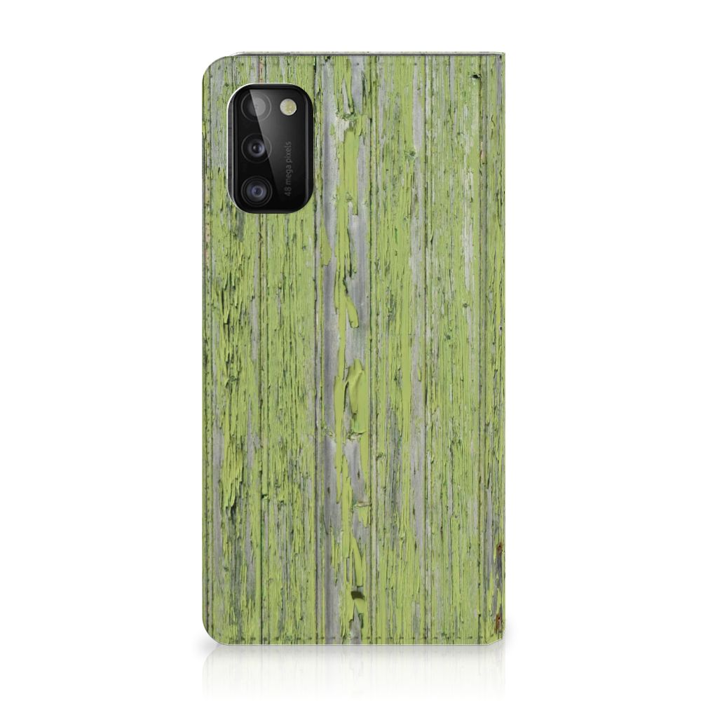Samsung Galaxy A41 Book Wallet Case Green Wood - B2C Telecom