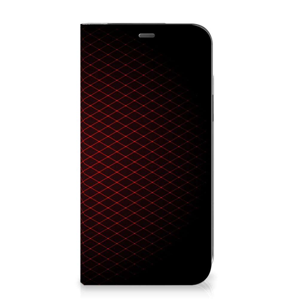iPhone 12 Pro Max Hoesje met Magneet Geruit Rood - B2C Telecom