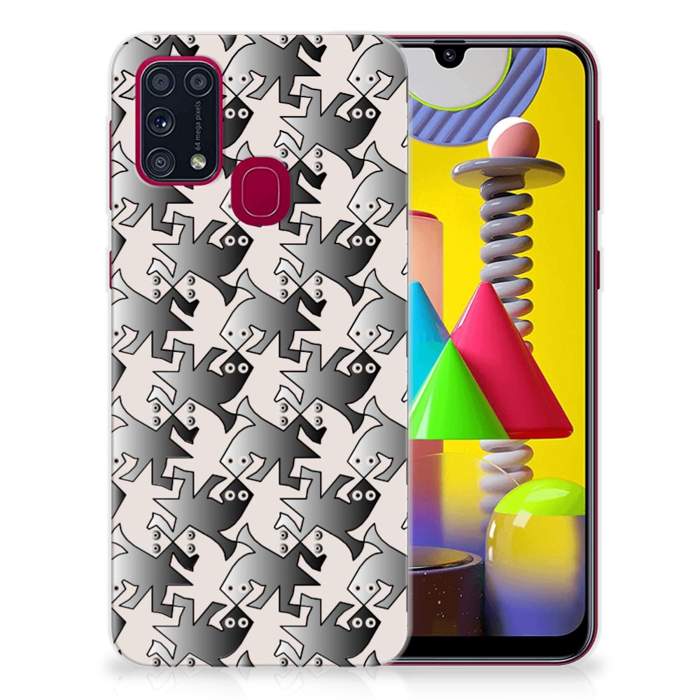 Samsung Galaxy M31 TPU Hoesje Salamander Grey B2C Telecom