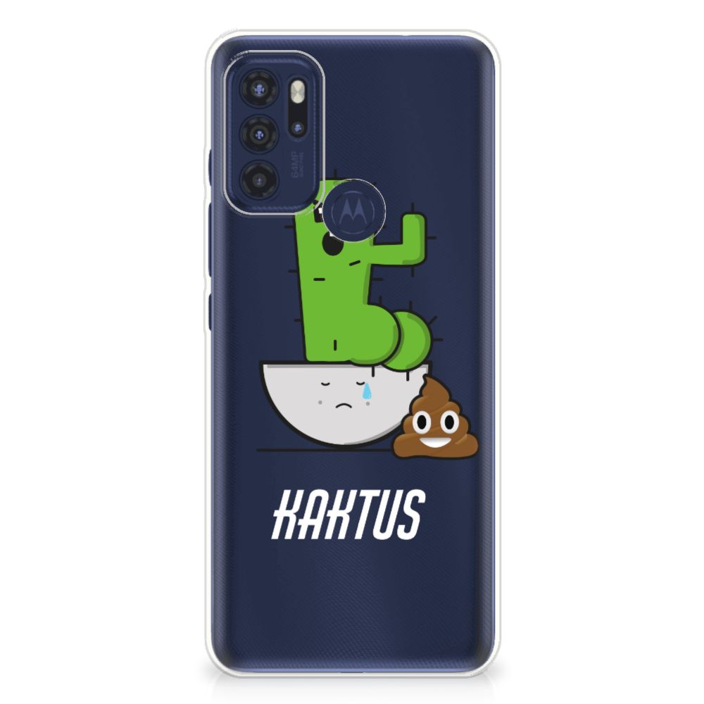 Motorola Moto G60s Telefoonhoesje met Naam Cactus Poo B2C Telecom