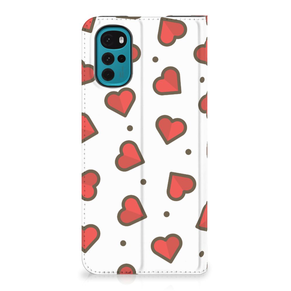 Motorola Moto G22 Hoesje met Magneet Hearts - B2C Telecom