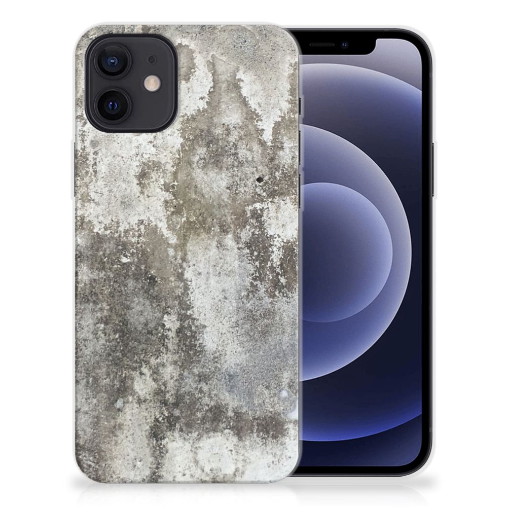 iPhone 12 | 12 Pro (6.1") TPU Siliconen Hoesje Beton Print