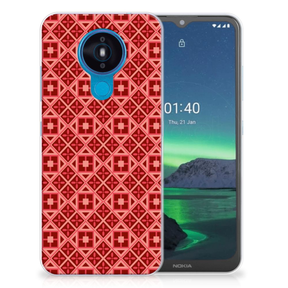 Nokia 1.4 TPU bumper Batik Rood