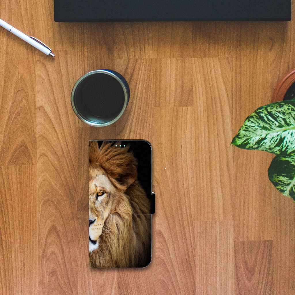 OPPO A76 | A96 Telefoonhoesje met Pasjes Leeuw