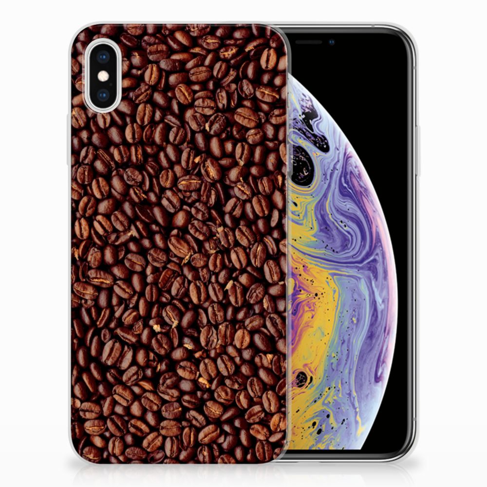 Apple iPhone Xs Max Siliconen Case Koffiebonen