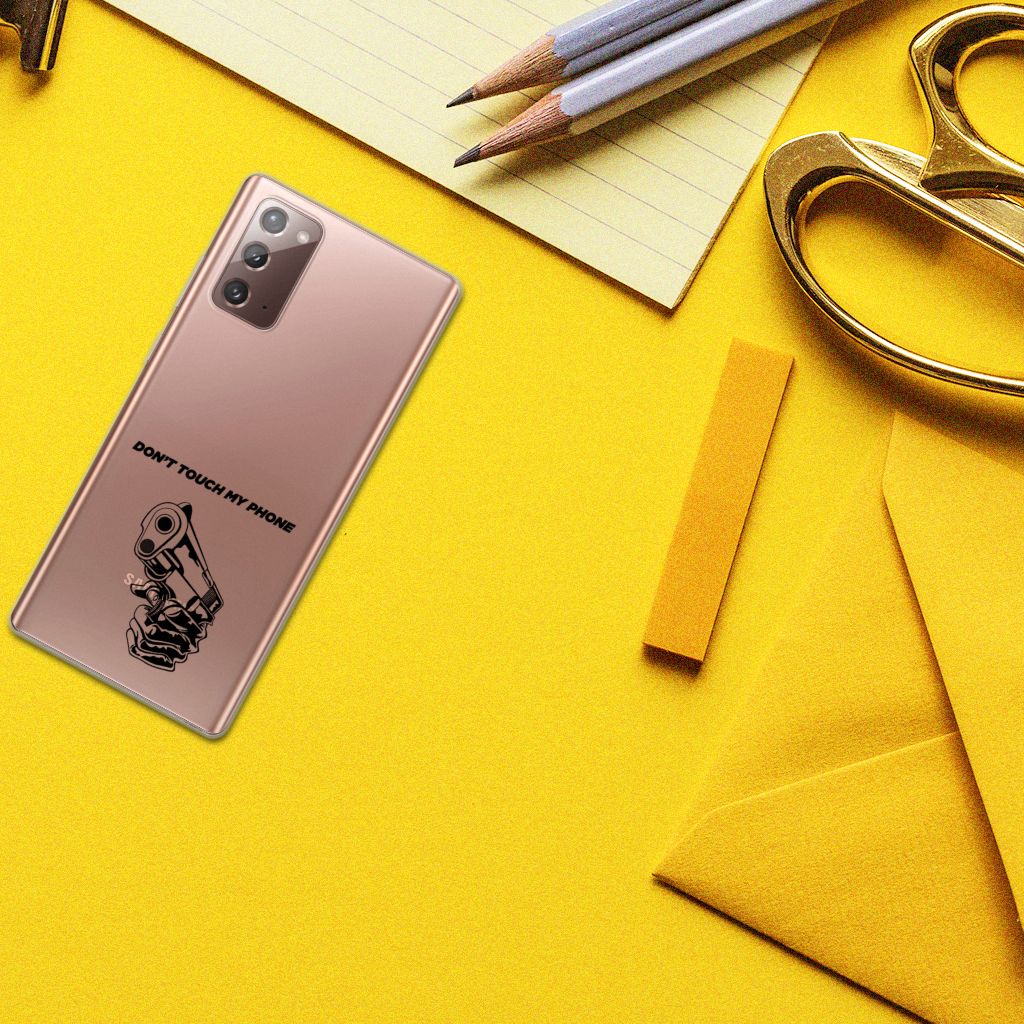 Samsung Note 20 Silicone-hoesje Gun Don't Touch My Phone B2C Telecom