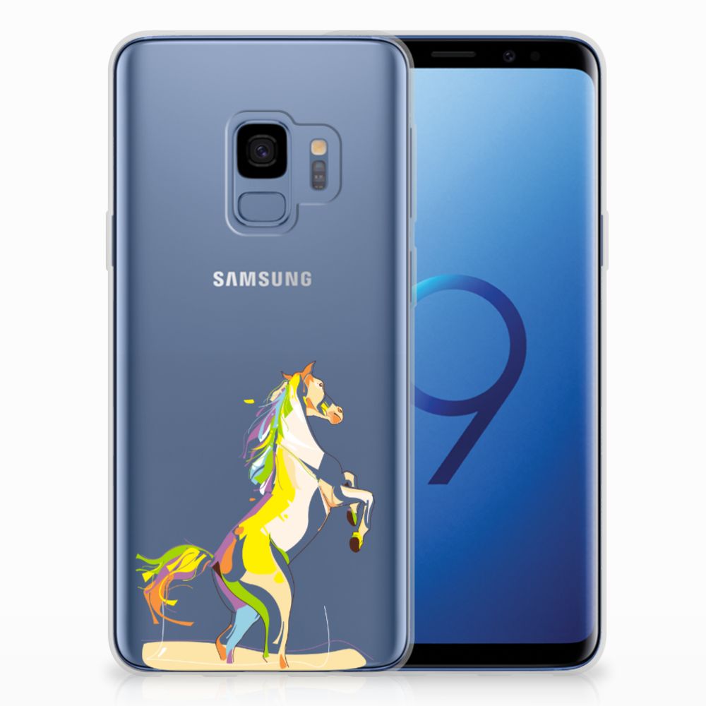Samsung Galaxy S9 Telefoonhoesje met Naam Horse Color