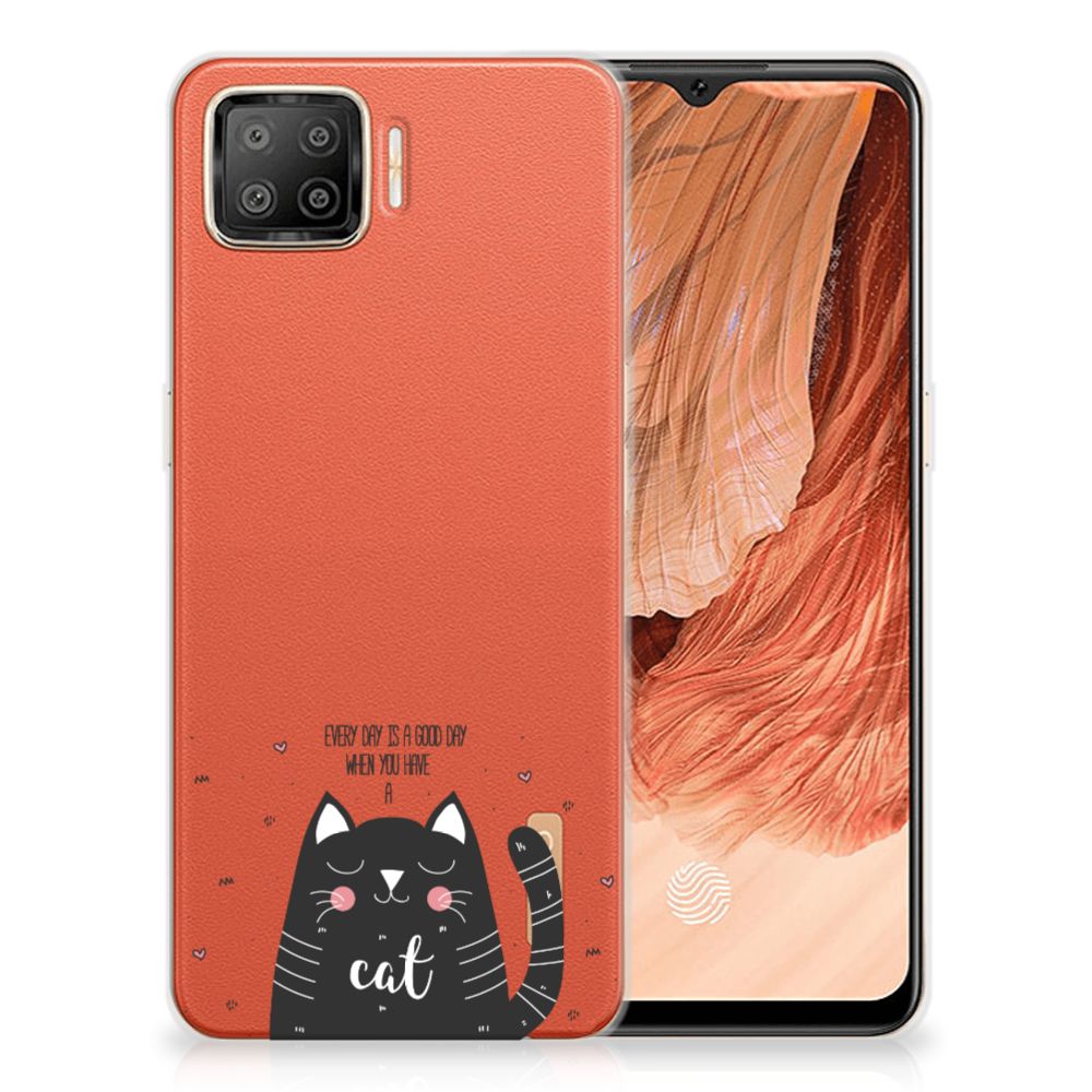 OPPO A73 4G Telefoonhoesje met Naam Cat Good Day B2C Telecom
