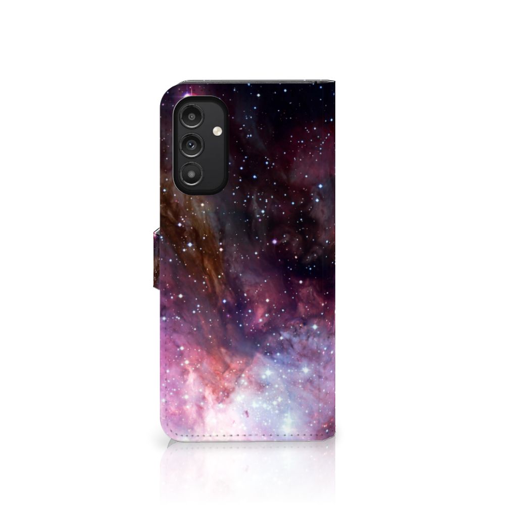 Book Case voor Samsung Galaxy A14 5G Galaxy met een prachtig heelal design, sterren en planeten.