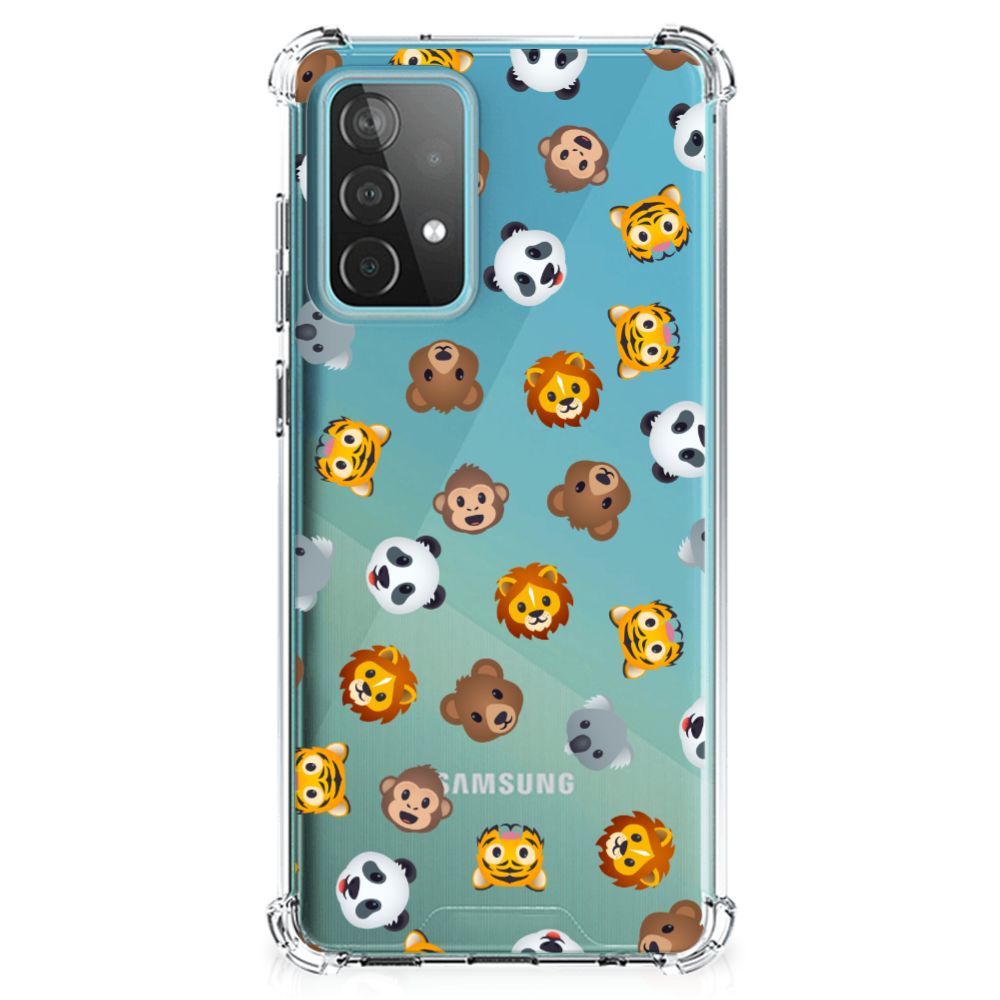 Doorzichtige Silicone Hoesje voor Samsung Galaxy A52 4G/5G Dieren Emojis - B2C Telecom