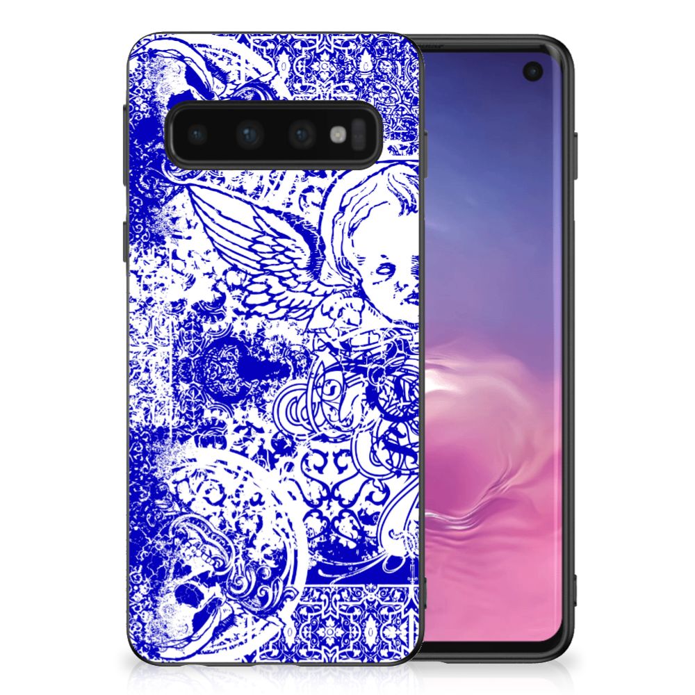 Mobiel Case Samsung Galaxy S10 Angel Skull Blauw B2C Telecom