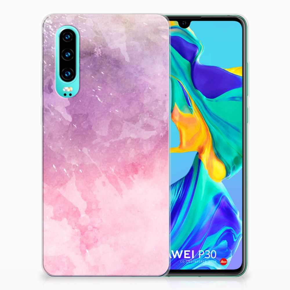 Hoesje maken Huawei P30 Pink Purple Paint