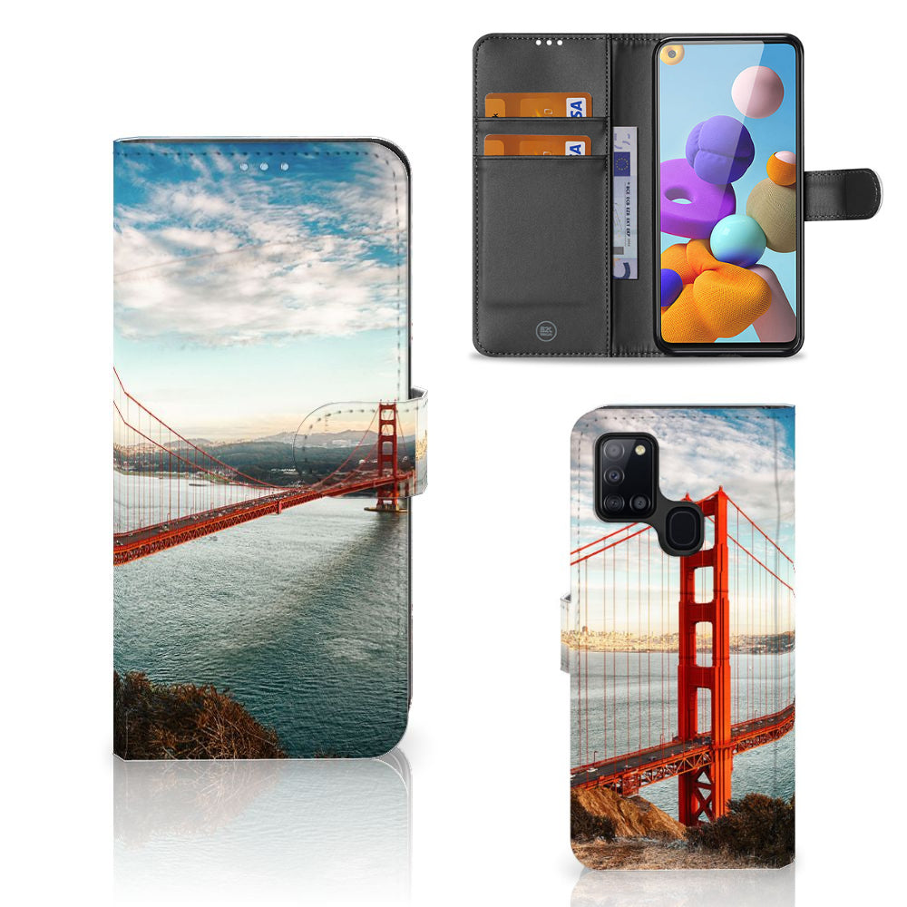 Samsung Galaxy A21s Flip Cover Golden Gate Bridge