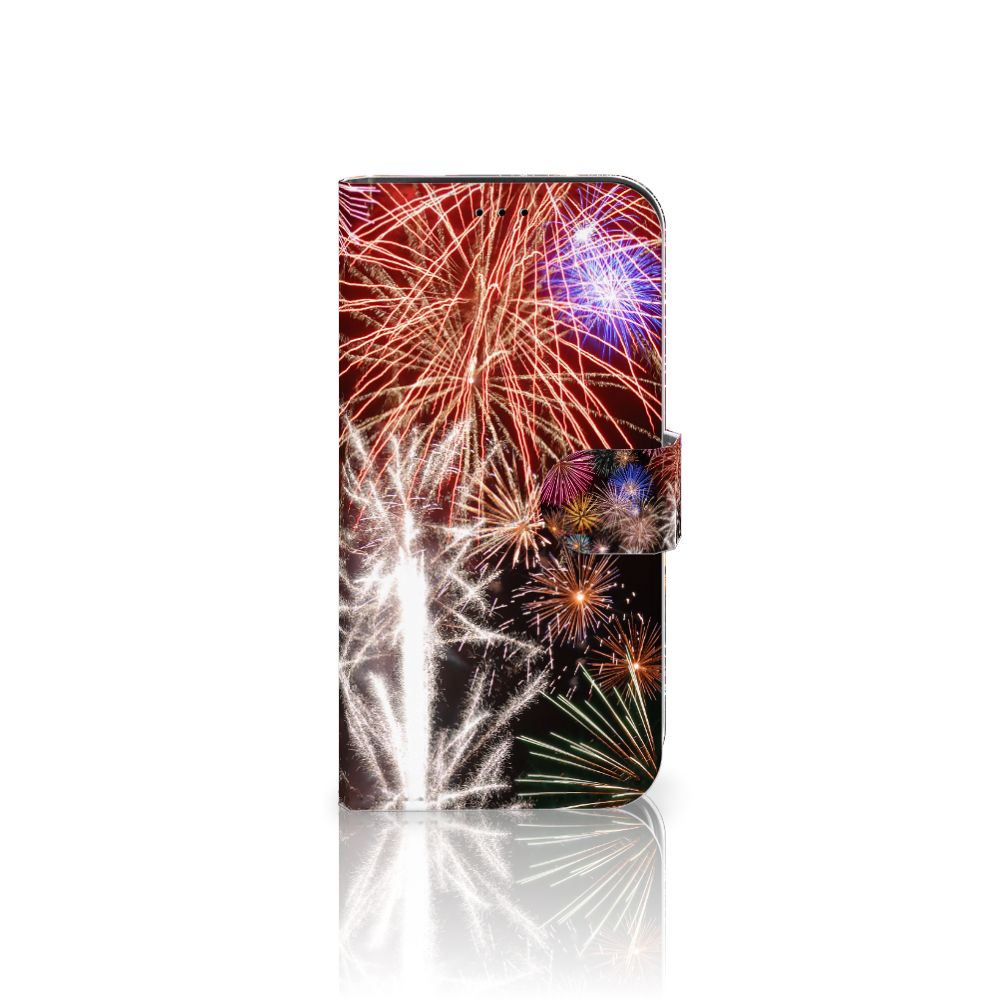 iPhone 13 Pro Wallet Case met Pasjes Vuurwerk in kleurrijke siervuurwerkprint 🎆