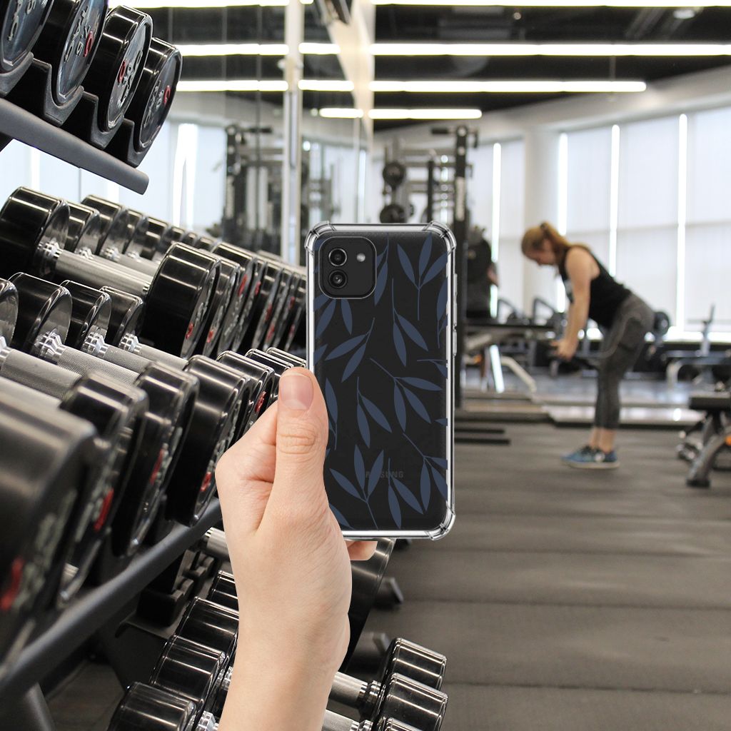 Samsung Galaxy A03 Case Leaves Blue B2C Telecom
