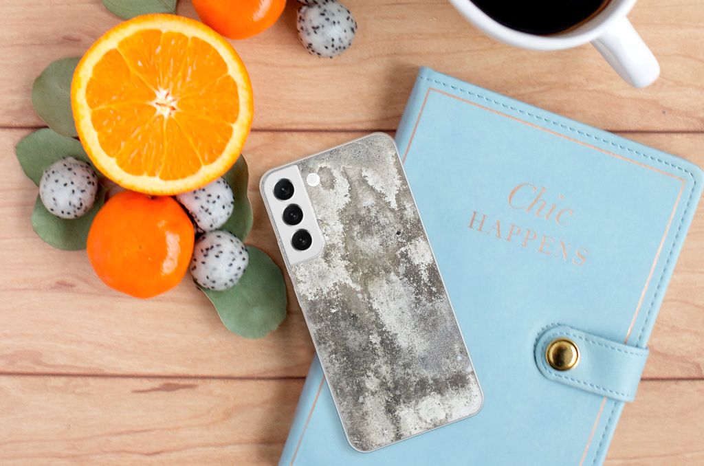 Samsung Galaxy S22 Plus TPU Siliconen Hoesje Beton Print B2C Telecom