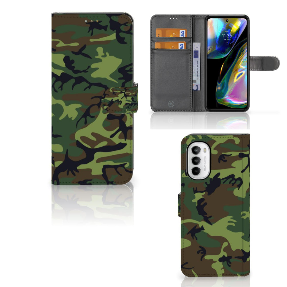 Motorola Moto G52 | Moto G82 Telefoon Hoesje Army Dark