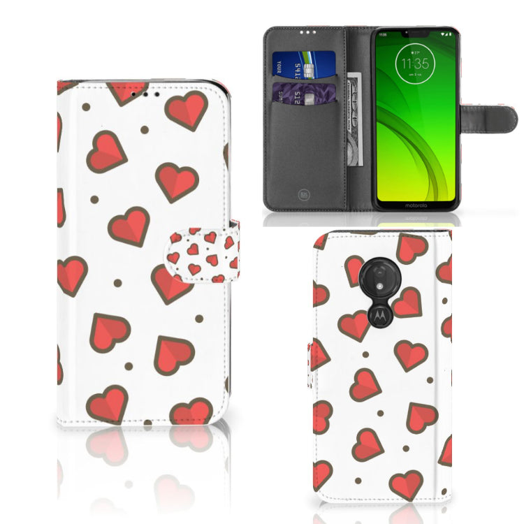 Motorola Moto G7 Power Telefoon Hoesje Hearts