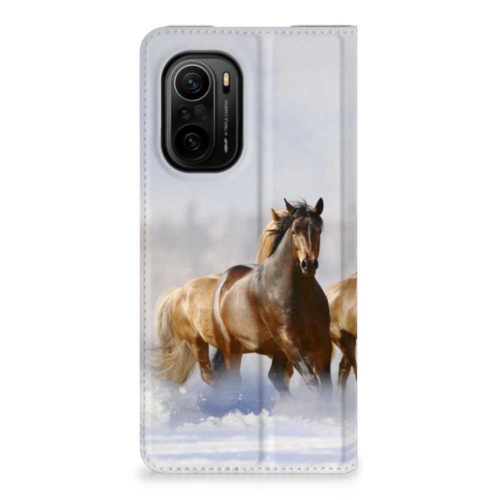 Xiaomi Mi 11i | Poco F3 Hoesje maken Paarden met afbeelding van rennende paarden op smartphonehoesje.