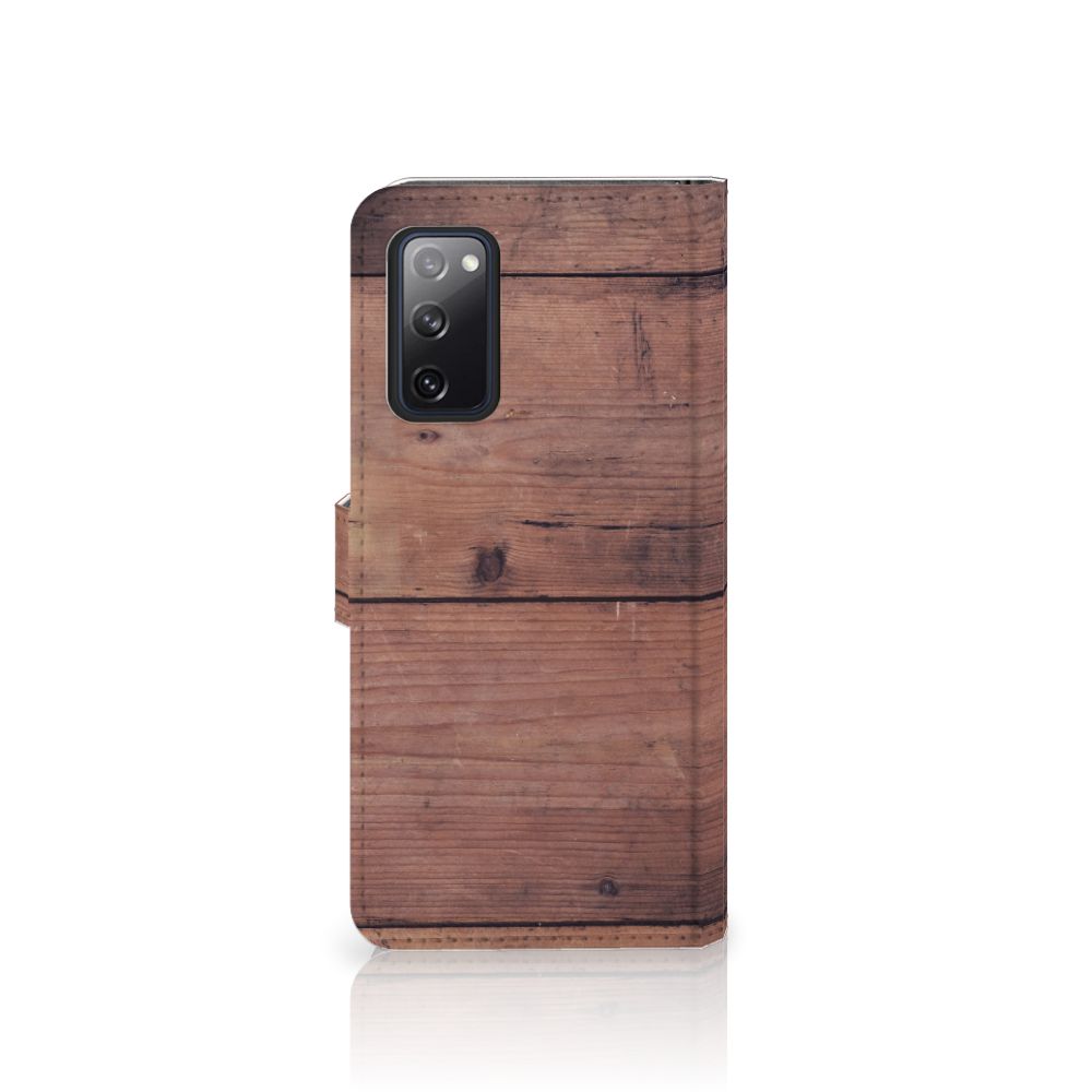Samsung Galaxy S20 FE Book Style Case Old Wood