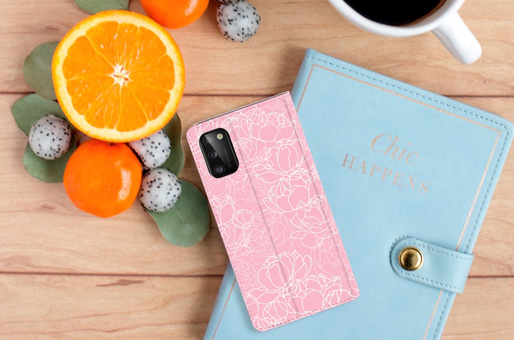 Samsung Galaxy A41 Smart Cover White Flowers - B2C Telecom