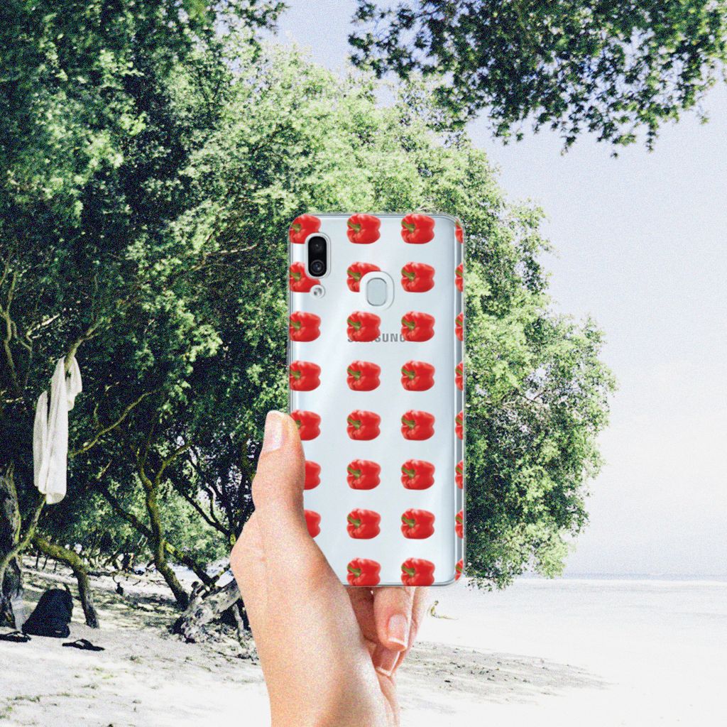 Samsung Galaxy A30 Siliconen Case Paprika Red