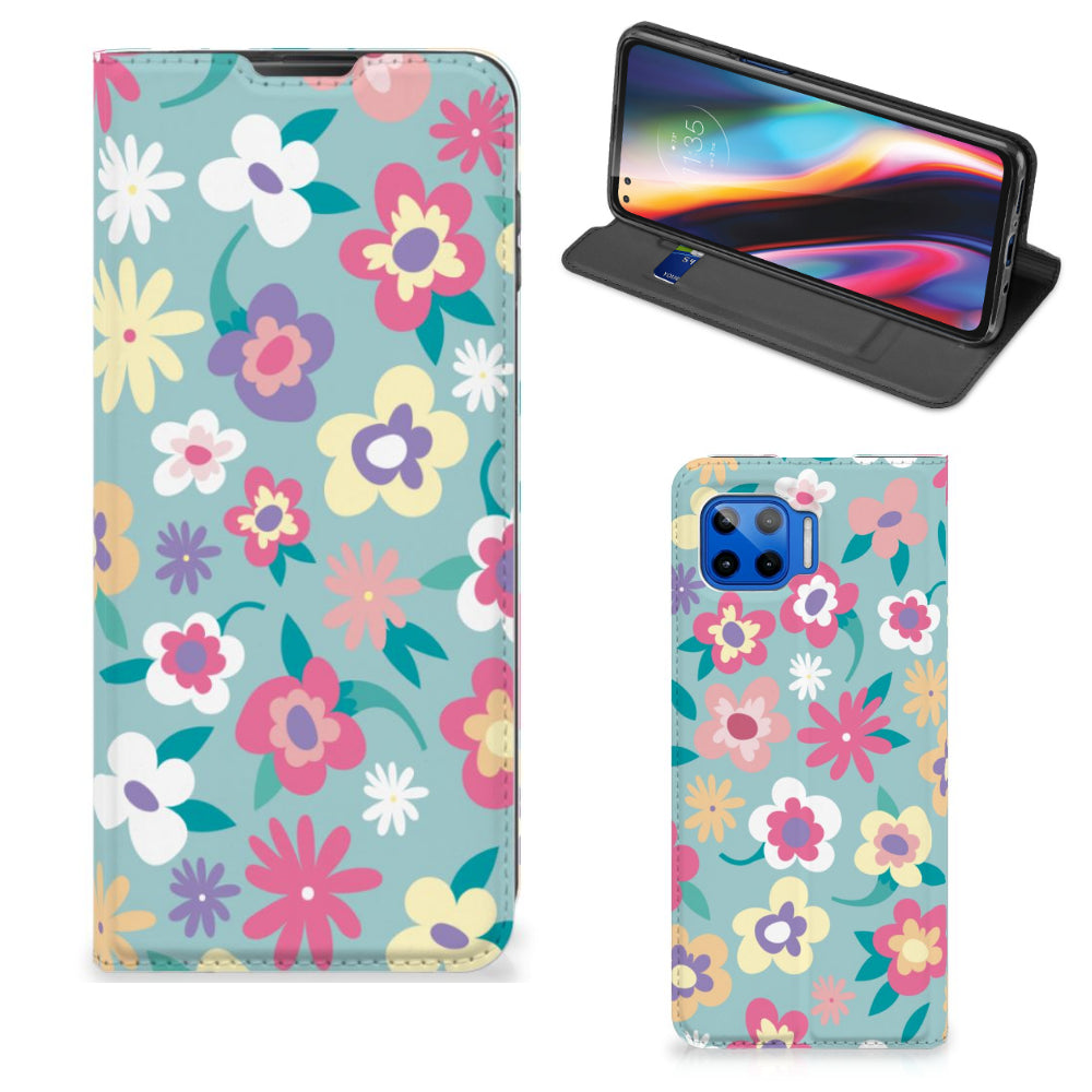 Motorola Moto G 5G Plus Smart Cover Flower Power