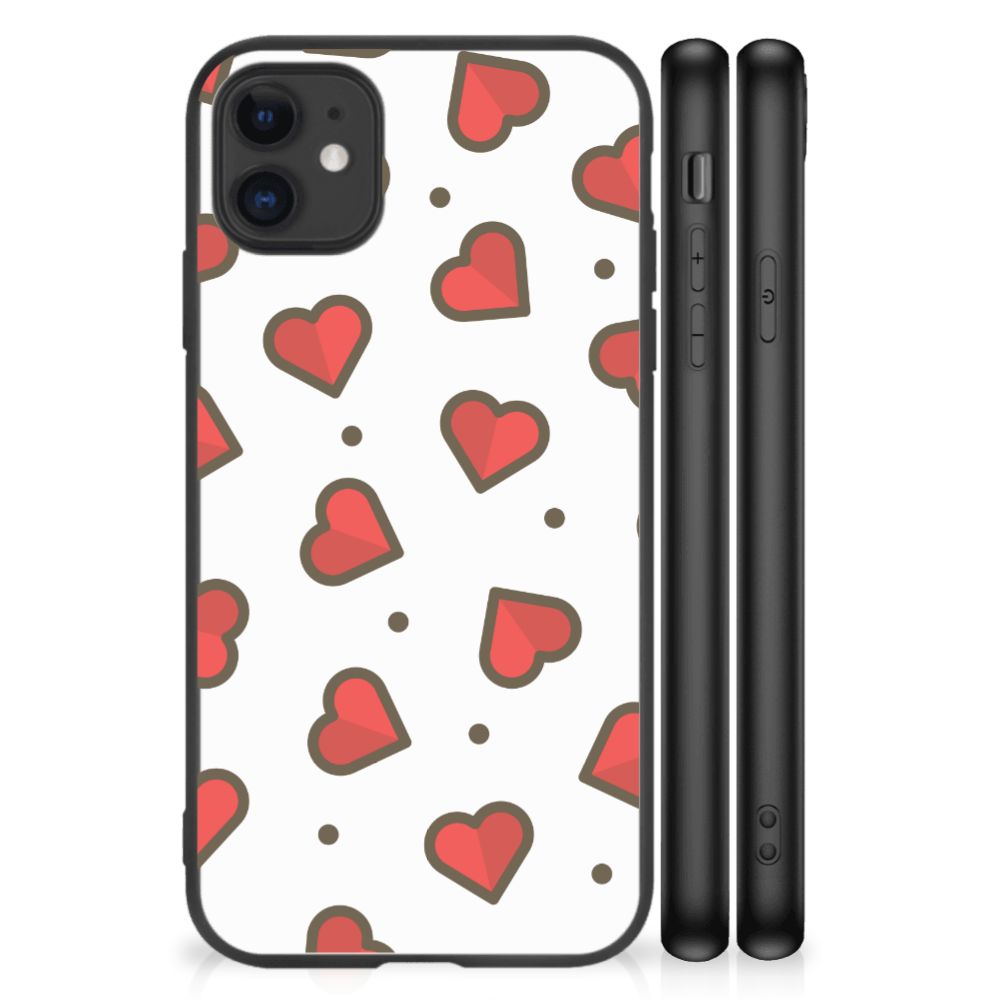 iPhone 11 Back Case Hearts B2C Telecom